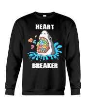 Valentines Day Shark Heart Breaker Crewneck Sweatshirt tile