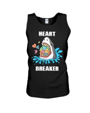 Valentines Day Shark Heart Breaker Unisex Tank tile