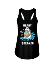Valentines Day Shark Heart Breaker Ladies Flowy Tank tile