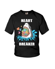 Valentines Day Shark Heart Breaker Youth T-Shirt tile