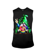 Irish Hippie Gnome Holding Clover Sleeveless Tee tile