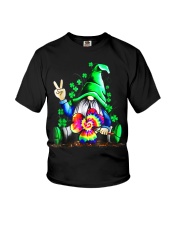 Irish Hippie Gnome Holding Clover Youth T-Shirt tile