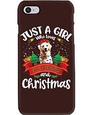 Just A Girl Who Loves Golden Retriever And Christmas Phone Case tile