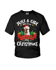 Just A Girl Who Loves Golden Retriever And Christmas Youth T-Shirt tile