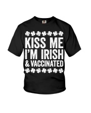 Kiss Me I'm Irish And Vaccinated Youth T-Shirt tile