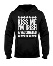 Kiss Me I'm Irish And Vaccinated Hooded Sweatshirt tile