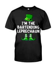 Bartending Leprechaun Classic T-Shirt front