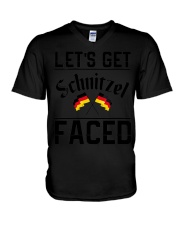 Let's Get Schnitzel Faced V-Neck T-Shirt tile