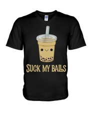 Bubble Tea Suck My Balls V-Neck T-Shirt tile