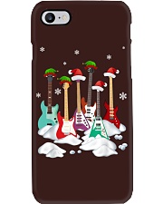 Guitar Santa Hat Christmas Tree Funny Music Loves Xmas T-Shirt Phone Case tile