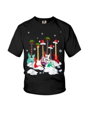 Guitar Santa Hat Christmas Tree Funny Music Loves Xmas T-Shirt Youth T-Shirt tile