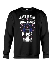 Just A Girl Who Loves K-Pop And Anime Crewneck Sweatshirt tile