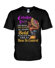 October Girl Libra Birthday V-Neck T-Shirt tile