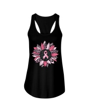 Sunflower Pink Breast Cancer Awareness Ladies Flowy Tank tile
