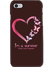 Pink Butterfly Heart I'm A Survivor Phone Case tile