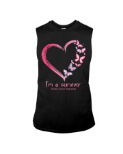 Pink Butterfly Heart I'm A Survivor Sleeveless Tee tile