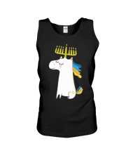 Unicorn Menorah Unisex Tank tile