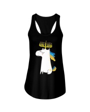 Unicorn Menorah Ladies Flowy Tank tile