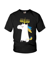 Unicorn Menorah Youth T-Shirt tile