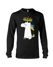 Unicorn Menorah Long Sleeve Tee tile