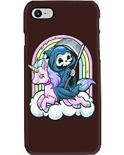 Cute Creepy Unicorn Grim Reaper Phone Case tile