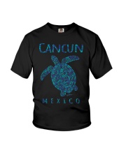 Cancun Mexico Sea Turtle Beach Youth T-Shirt tile