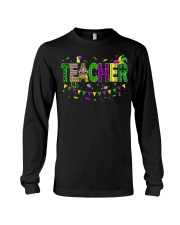Funny Teacher Mardi Gras Long Sleeve Tee tile