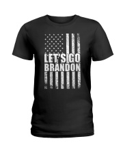 Let's Go Brandon US Flag Ladies T-Shirt tile
