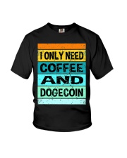 Dogecoin And Coffee Youth T-Shirt tile