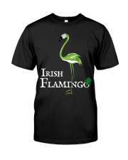 Funky Irish Flamingo Green Classic T-Shirt front