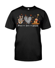 Peace Love Ukulele Hawaiian Classic T-Shirt front