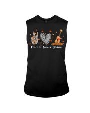 Peace Love Ukulele Hawaiian Sleeveless Tee tile