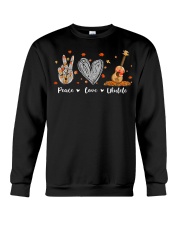 Peace Love Ukulele Hawaiian Crewneck Sweatshirt tile