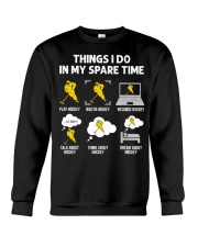 Things I Do In My Spare Time Hockey Crewneck Sweatshirt tile