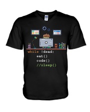 Programmer Eat Code Sleep V-Neck T-Shirt tile