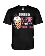 Fueled By K-Pop And Bubble Tea V-Neck T-Shirt tile