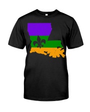 Distressed Mardi Gras Classic T-Shirt front
