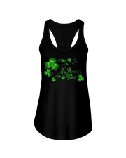 Happy ST Patricks day and shamrock Ladies Flowy Tank tile