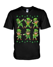 Dancing Leprechauns St Patrick's Day V-Neck T-Shirt tile