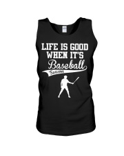 Life Is Good When It's Baseball Season Unisex Tank tile