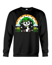 Irish Shamrock Magical Rainbow Panda Crewneck Sweatshirt tile