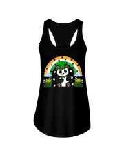 Irish Shamrock Magical Rainbow Panda Ladies Flowy Tank tile