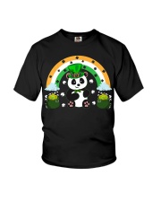 Irish Shamrock Magical Rainbow Panda Youth T-Shirt tile