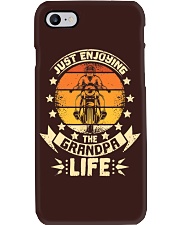 Grandpa with funny grandpa and biker grandpa with motorcycle Phone Case tile