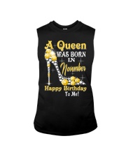 A Queen Was Born in November Happy Birthday To Me high heel Sleeveless Tee tile
