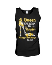 A Queen Was Born in November Happy Birthday To Me high heel Unisex Tank tile