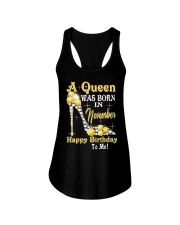 A Queen Was Born in November Happy Birthday To Me high heel Ladies Flowy Tank tile