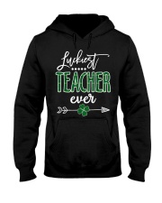 Luckiest Teacher Irish Paddy Hooded Sweatshirt tile