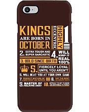 Kings are Born In October Phone Case tile
