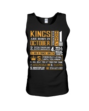 Kings are Born In October Unisex Tank tile